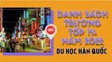 [2022] Danh sách trường Đại học Hàn Quốc TOP 1%